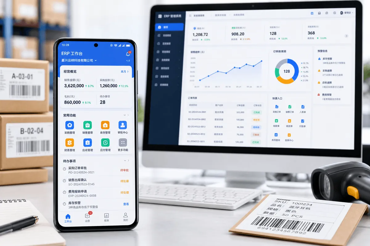 移动 ERP 企业 App 真实界面图